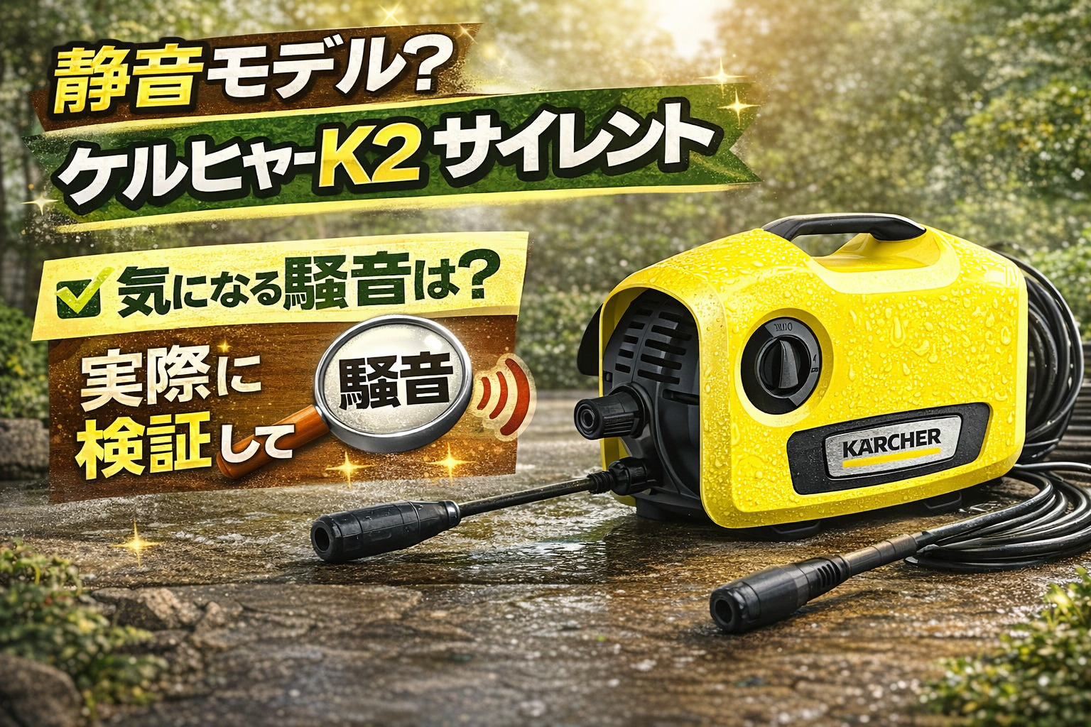 ケルヒャーK2サイレントをレビュー｜うるさいと評判だけどベランダでも使える？